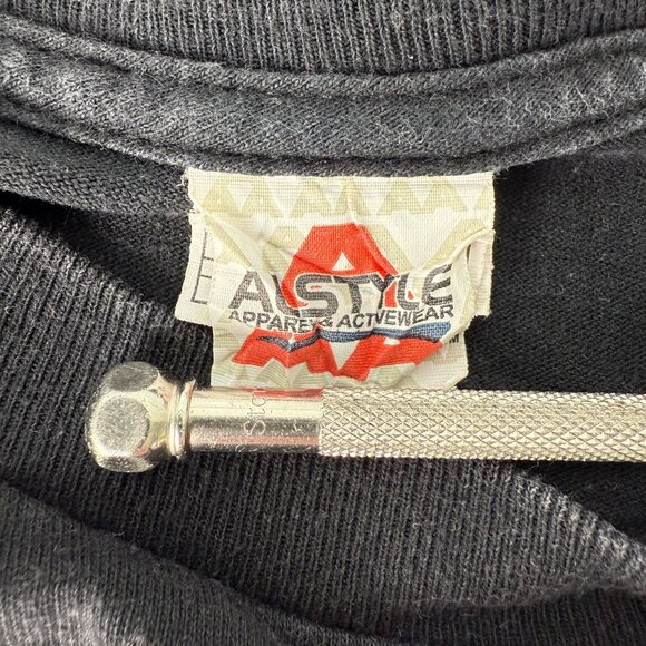 System Divide Band T-Shirt Black Medium 100% Cotton Graphic Tee Idolotry Design - Picture 3 of 8